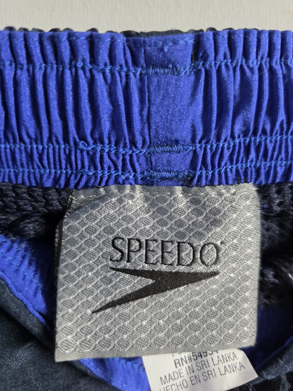 VTG Speedo Men’s Navy Elastic Waist Swim Shorts Size M